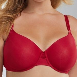 Like New Olga No Side Effects Bra Bright Red Size 36DD